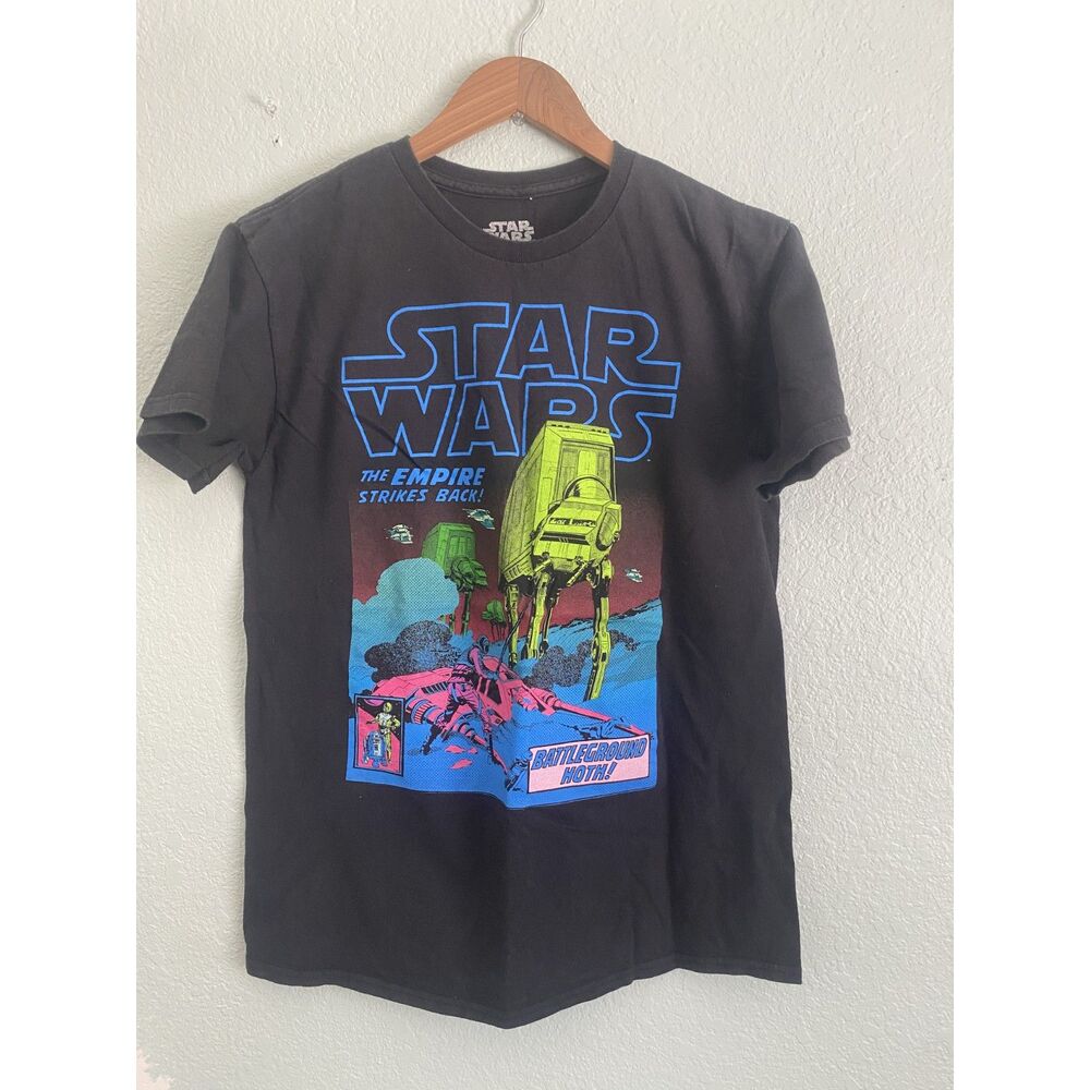 Fifth-Sun Star Wars Hoth Graphic Tee Black Medium Retro Sci-Fi Streetwear